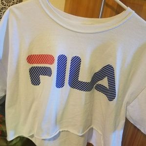 cropped Fila shirt